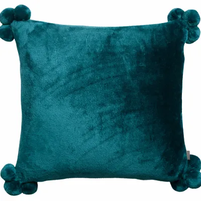 Cushions - Tender Pompons Cushion Paon 45 X 45 - MAISON VIVARAISE - SDE VIVARAISE WINKLER