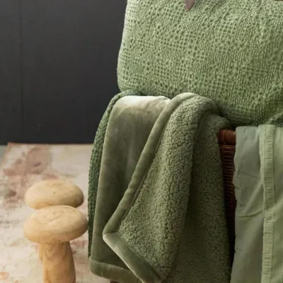 Plaids - Maxi plaid Michka Amande 180 x 220 - MAISON VIVARAISE - SDE VIVARAISE WINKLER