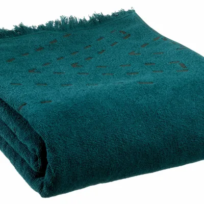 Bath towels - Maxi Bath Towel Julia Petrole 90 X 150 - MAISON VIVARAISE - SDE VIVARAISE WINKLER