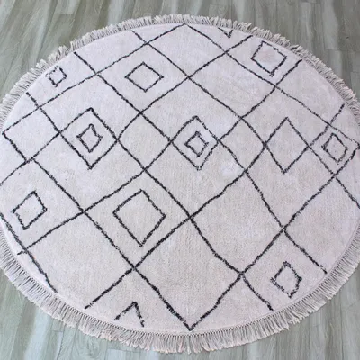 Tapis - Tapis Ervin Ivoire/taupe Diamètre 160 - MAISON VIVARAISE - SDE VIVARAISE WINKLER