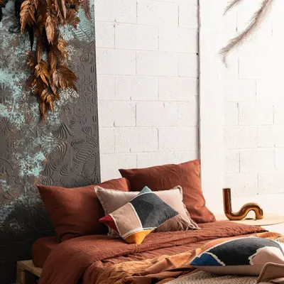 Bed linens - Fara Duvet Caramel 85 X 200 - MAISON VIVARAISE - SDE VIVARAISE WINKLER