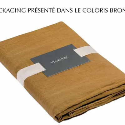 Throw blankets - Zeff Throw Blanket Ocre 130 X 180 - MAISON VIVARAISE - SDE VIVARAISE WINKLER