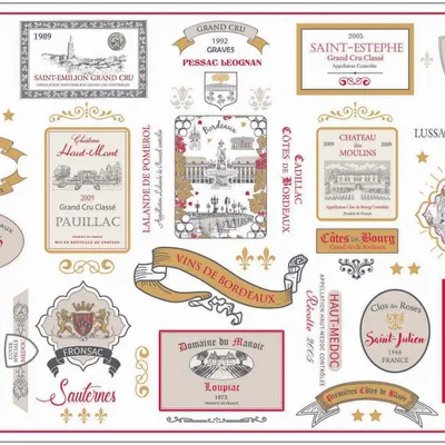 Sets de table - Set de table multi-étiquettes Bordeaux Multico 30 x 45 - MAISON VIVARAISE - SDE VIVARAISE WINKLER