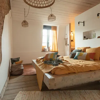 Rideaux et voilages - Rideau voile Zeff Ocre 140 x 280 - MAISON VIVARAISE - SDE VIVARAISE WINKLER