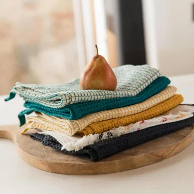 Dish towels - Mumba Honeycomb Tea Towel Paon 50 X 70 - MAISON VIVARAISE - SDE VIVARAISE WINKLER