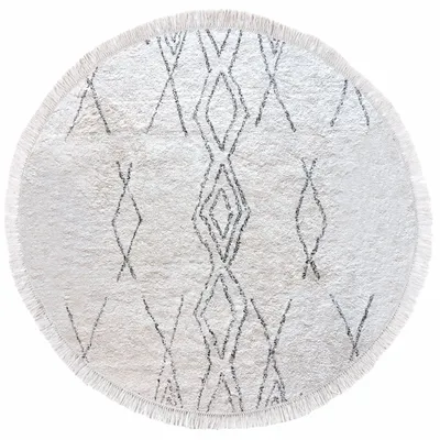 Tapis - Tapis Crimble Ivoire/charbon Diamètre 160 - MAISON VIVARAISE - SDE VIVARAISE WINKLER