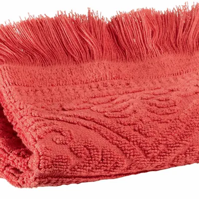 Serviettes de bain - Serviette invité uni Zoé Brique 30 x 50 - MAISON VIVARAISE - SDE VIVARAISE WINKLER