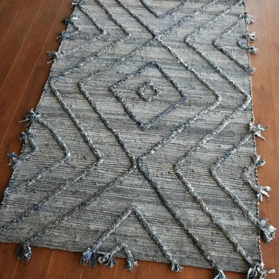 Tapis - Tapis Worgan denim Bleu/ivoire 120 x 180 - MAISON VIVARAISE - SDE VIVARAISE WINKLER