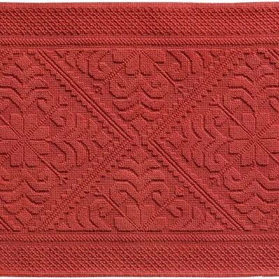 Autres linges de bain - Tapis de bain uni Enzo Brique 54 x 110 - MAISON VIVARAISE - SDE VIVARAISE WINKLER