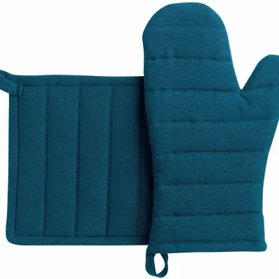 Potholders - Recycled Kitchen Glove and Pot Holder Jona Paon 15 X 30 - MAISON VIVARAISE - SDE VIVARAISE WINKLER