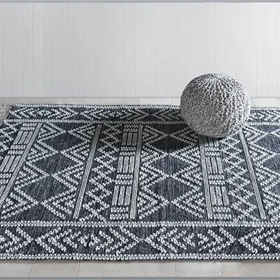 Rugs - Rug Mais Charbon/Ivoire 160 X 230 - MAISON VIVARAISE - SDE VIVARAISE WINKLER