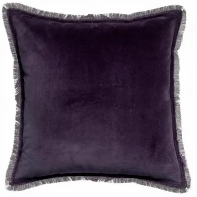Coussins - Coussin uni Fara Raisin 45 x 45 - MAISON VIVARAISE - SDE VIVARAISE WINKLER