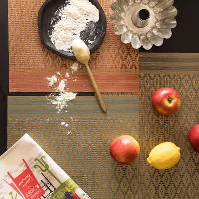 Table cloths - Kadra Placemat Set Rouge/Or 33 X 45 - MAISON VIVARAISE - SDE VIVARAISE WINKLER