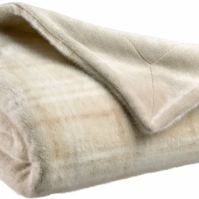 Throw blankets - Throw Luba Sable 140 X 180 - MAISON VIVARAISE - SDE VIVARAISE WINKLER