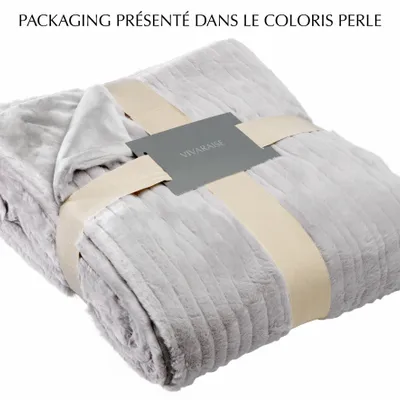 Throw blankets - Throw Artus Perle 140 X 180 - MAISON VIVARAISE - SDE VIVARAISE WINKLER