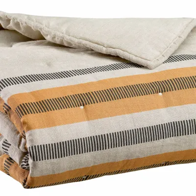 Bed linens - Zeff Eden Stonewashed Bed Runner Ocre 90 X 240 - MAISON VIVARAISE - SDE VIVARAISE WINKLER