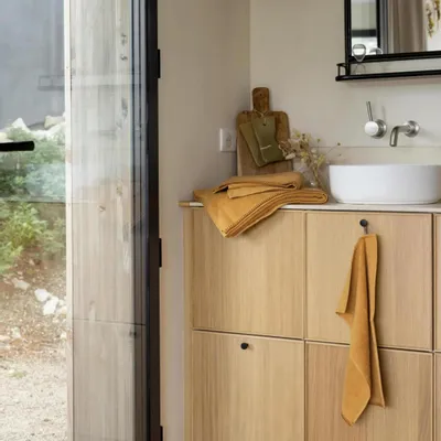 Other bath linens - Etia Bath Mat Moutarde 54 X 110 - MAISON VIVARAISE - SDE VIVARAISE WINKLER