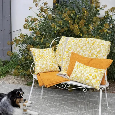 Linge de lit - Jeté Tana Moutarde 180 x 260 - MAISON VIVARAISE - SDE VIVARAISE WINKLER