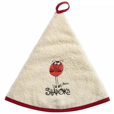 Tea towel - Round K-Towel Shadoks Ivoire Diameter 60 - MAISON VIVARAISE - SDE VIVARAISE WINKLER
