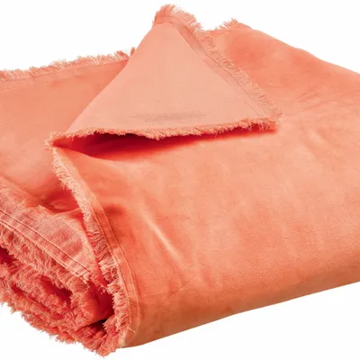 Bed linens - Eiderdown Cover Fara Goyave 85 X 200 - MAISON VIVARAISE - SDE VIVARAISE WINKLER