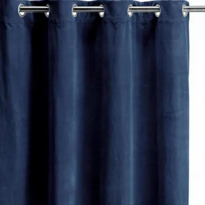 Curtains and window coverings - Elise Plain Curtain Cobalt 140 X 280 - MAISON VIVARAISE - SDE VIVARAISE WINKLER