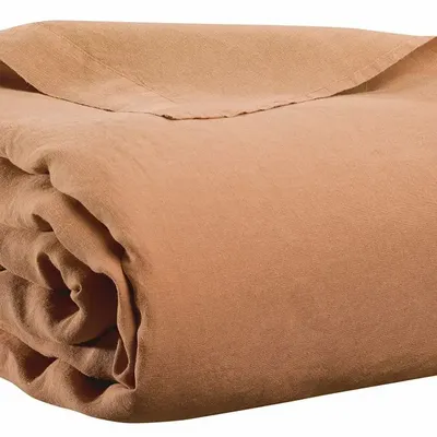 Linge de lit - Drap plat Kala Cannelle 240 x 300 - MAISON VIVARAISE - SDE VIVARAISE WINKLER