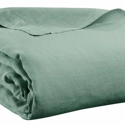 Linge de lit - Drap plat Kala Sauge 240 x 300 - MAISON VIVARAISE - SDE VIVARAISE WINKLER