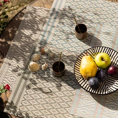 Table cloths - Kadra Placemat Set Paon 33 X 45 - MAISON VIVARAISE - SDE VIVARAISE WINKLER