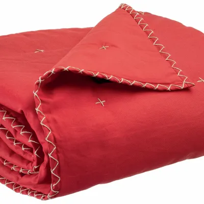 Plaids - Plaid uni Nala Groseille 140 x 200 - MAISON VIVARAISE - SDE VIVARAISE WINKLER