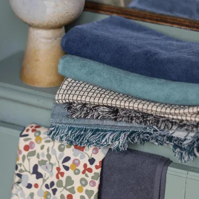 Torchons - Torchon recyclé Aden Blanc/noir 50 x 70 - MAISON VIVARAISE - SDE VIVARAISE WINKLER