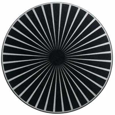 Placemats - Felt Placemat Raini Noir/Argent Diameter 40 - MAISON VIVARAISE - SDE VIVARAISE WINKLER