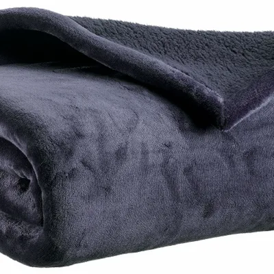 Throw blankets - Michka Throw Blanket Marine 130 X 160 - MAISON VIVARAISE - SDE VIVARAISE WINKLER