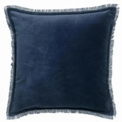 Coussins - Coussin uni Fara Marine 45 x 45 - MAISON VIVARAISE - SDE VIVARAISE WINKLER