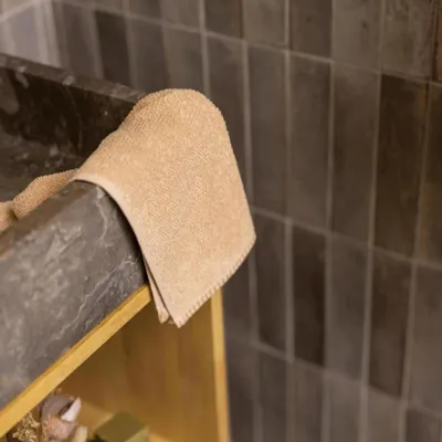 Bath towels - Guest Towel Bora Latte 30 X 50 - MAISON VIVARAISE - SDE VIVARAISE WINKLER