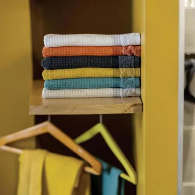 Bath towels - Recycled Bath Towel Abby Blanc 50 X 100 - MAISON VIVARAISE - SDE VIVARAISE WINKLER