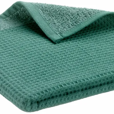 Serviettes de bain - Serviette de toilette recyclée Abby Emeraude 50 x 100 - MAISON VIVARAISE - SDE VIVARAISE WINKLER