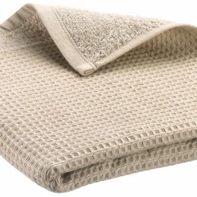 Bath towels - Recycled Bath Towel Abby Naturel 50 X 100 - MAISON VIVARAISE - SDE VIVARAISE WINKLER