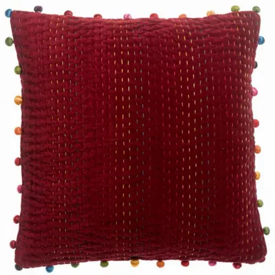 Coussins - Coussin uni Gastounet Griotte 45 x 45 - MAISON VIVARAISE - SDE VIVARAISE WINKLER
