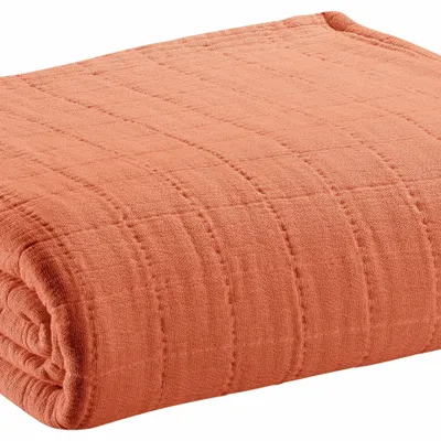 Bed linens - Recycled Bed Throw Lisa Marmelade 240 X 260 - MAISON VIVARAISE - SDE VIVARAISE WINKLER
