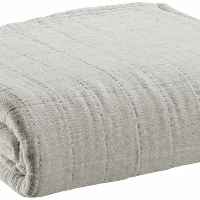 Bed linens - Recycled Bed Throw Lisa Perle 240 X 260 - MAISON VIVARAISE - SDE VIVARAISE WINKLER