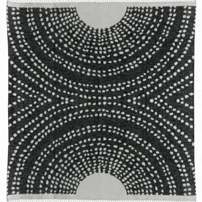 Throw blankets - Taina recycled blanket Carbone 127 X 160 - MAISON VIVARAISE - SDE VIVARAISE WINKLER