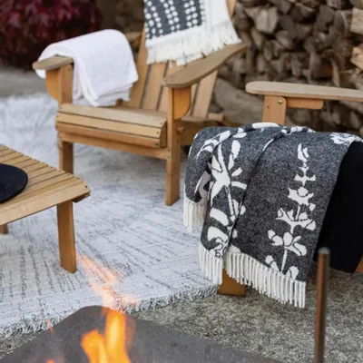 Throw blankets - Taina recycled blanket Carbone 127 X 160 - MAISON VIVARAISE - SDE VIVARAISE WINKLER