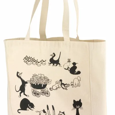 Sacs et cabas - Sac shopping Dubout Multichats Ecru 40 x 36 x 16 - MAISON VIVARAISE - SDE VIVARAISE WINKLER