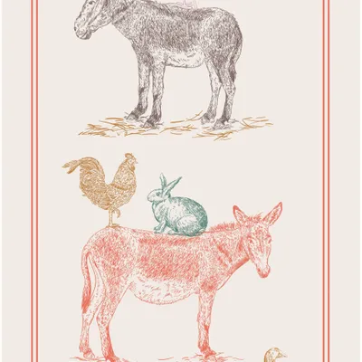 Dish towels - Farm Tea Towel Écru 48 X 72 - MAISON VIVARAISE - SDE VIVARAISE WINKLER