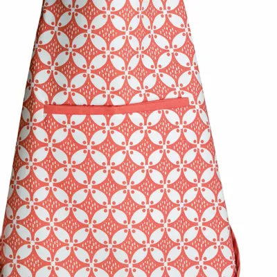 Aprons - Recycled Coated Kitchen Apron Fatou Corail 72 X 85 - MAISON VIVARAISE - SDE VIVARAISE WINKLER