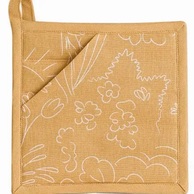 Potholders - 2-in-1 Organic Pot Holder Freedom Bambou 20 X 20 - MAISON VIVARAISE - SDE VIVARAISE WINKLER