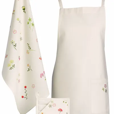 Maniques - Manique 2 en 1 Gardenia recyclé Ecru 20 x 20 - MAISON VIVARAISE - SDE VIVARAISE WINKLER