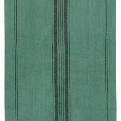 Dish towels - Kilia Striped Linen-Cotton Tea Towel Vert de gris 50 X 70 - MAISON VIVARAISE - SDE VIVARAISE WINKLER