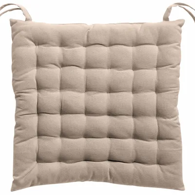 Chairs - Recycled Chair Cushion 36 Points Zea Naturel 38 X 38 X 3 - MAISON VIVARAISE - SDE VIVARAISE WINKLER