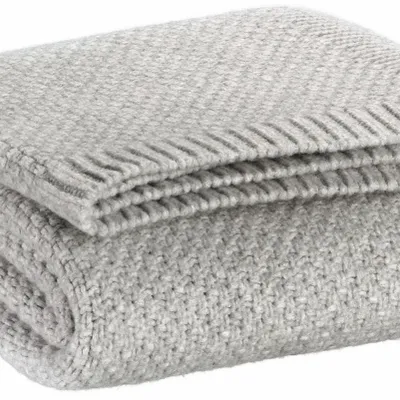 Plaids - Plaid tricot recyclé Danilo Perle 130 x 160 - MAISON VIVARAISE - SDE VIVARAISE WINKLER